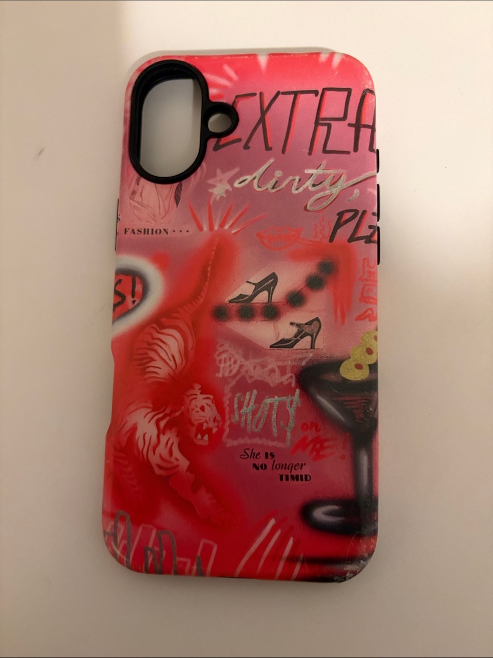 Camair IPHONE 16 PLUS Stylish Pink Graphic Phone Case - SOME MARKS